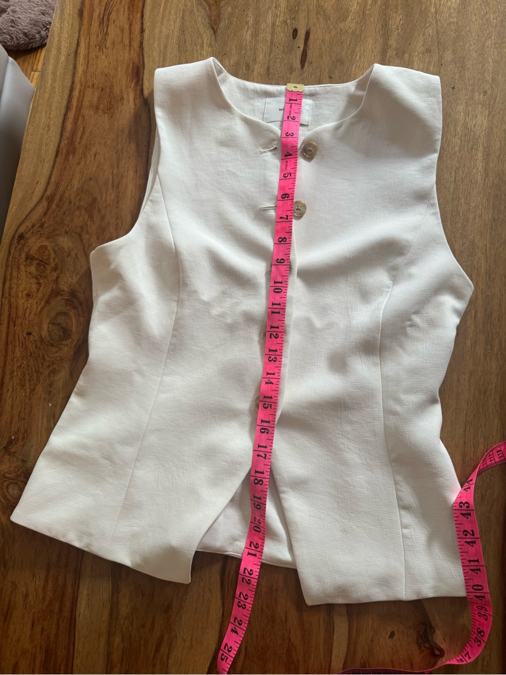 Wilfred Cream Sleeveless Button-Front Vest Top size 8 used once - Picture 7 of 8